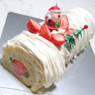 クリスマスに！ホワイトロールケーキ